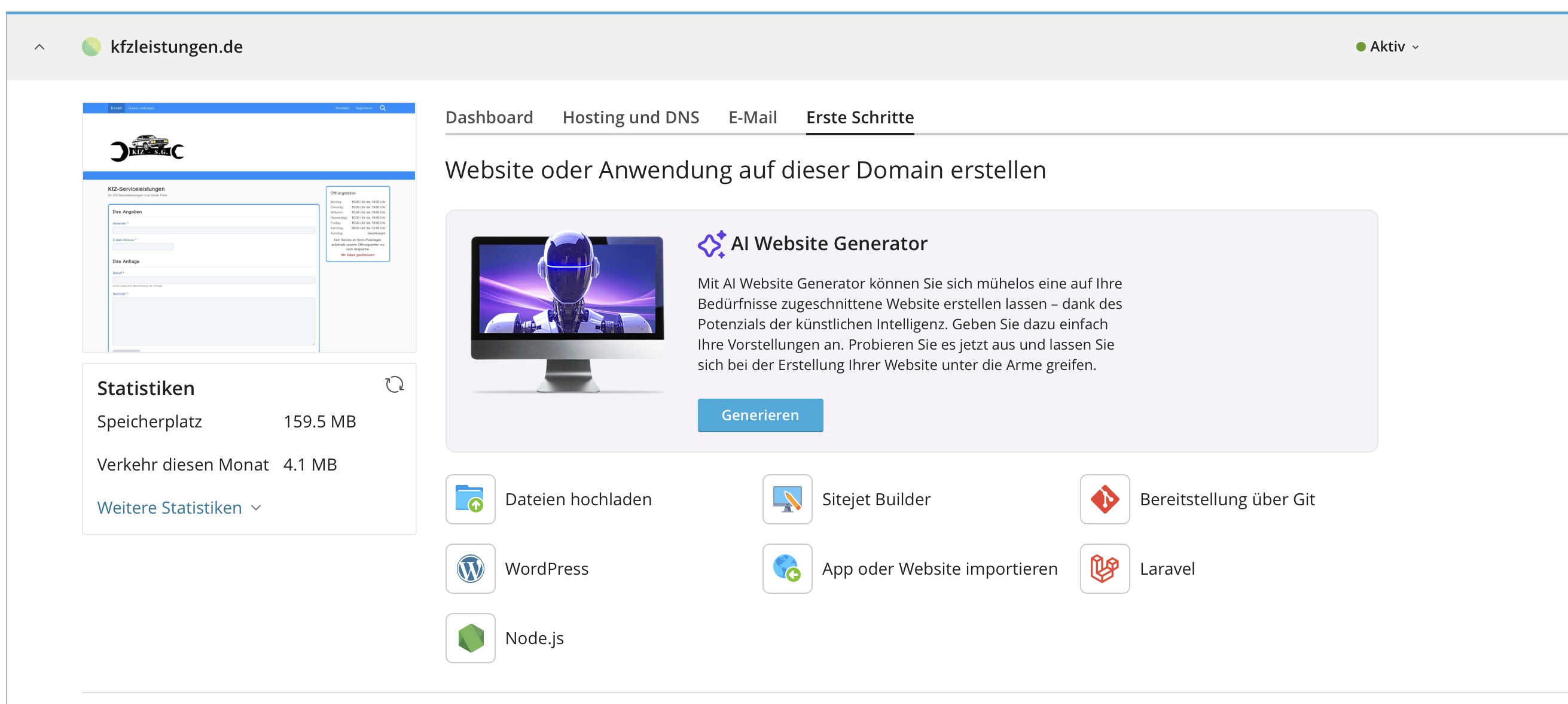 Plesk Domains & E-Mail